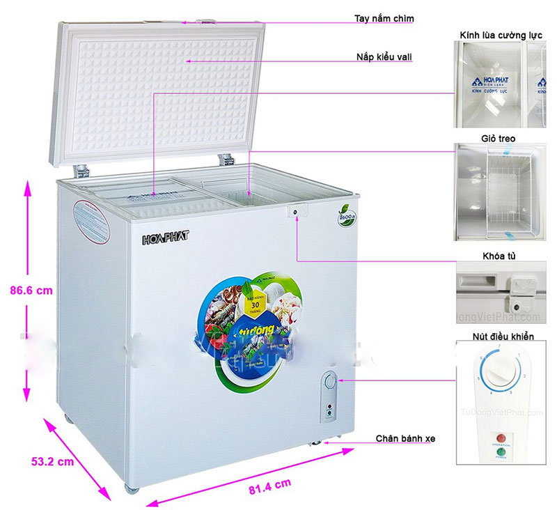 Tủ đông Hòa Phát HCF-336S1PN1 - Hàng chính hãng