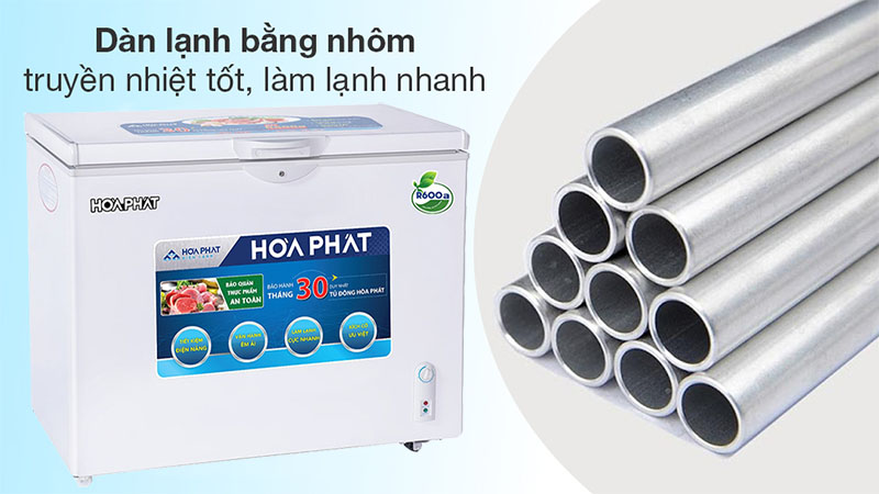 Chất liệu dàn lạnh của Tủ đông Hòa Phát HCF-516S1N1