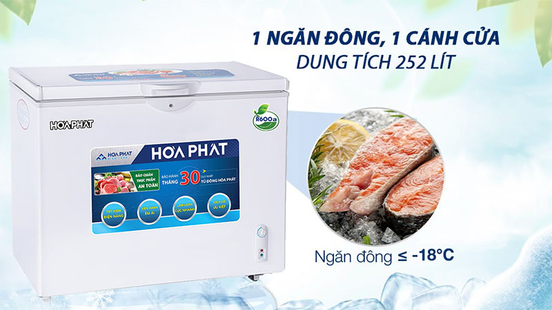 Dung tích của Tủ đông Hòa Phát HCF-516S1N1