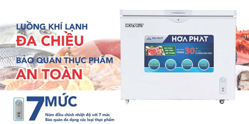 Bảng điều khiển của Tủ đông Hòa Phát HCF-516S1N1