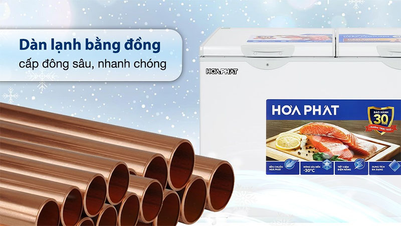 Chất liệu dàn lạnh của Tủ đông Hòa Phát HPF-AD6352