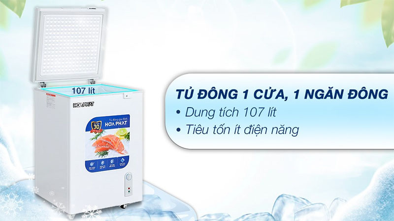 Dung tích của Tủ đông Hòa Phát HPF-AN6107