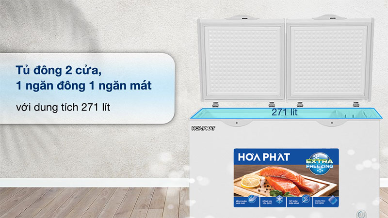 Dung tích của Tủ đông Hòa Phát HPF-BN6271