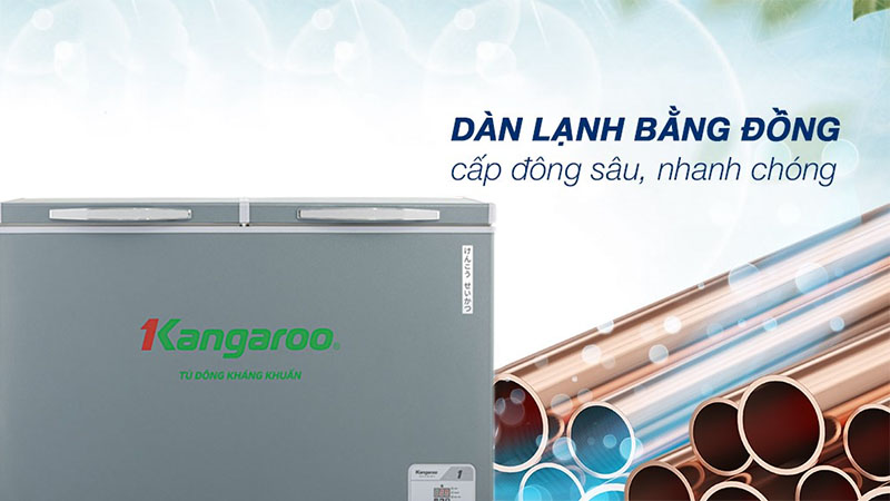 Tủ đông IOT kháng khuẩn Kangaroo 286 lít KGFZ346IOT - Hàng chính hãng