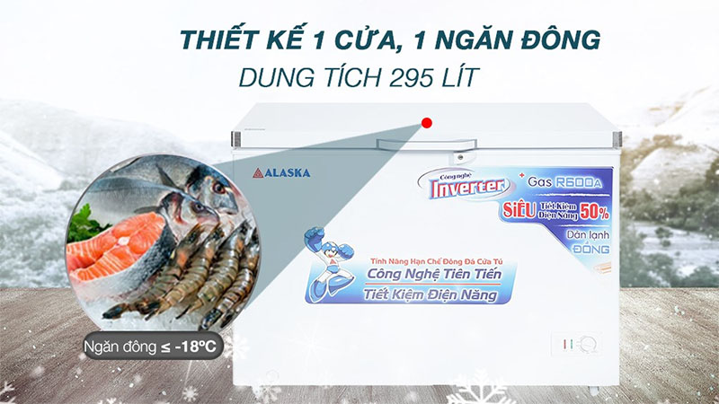 Tủ đông Inverter Alaska BD-400CI - Hàng chính hãng