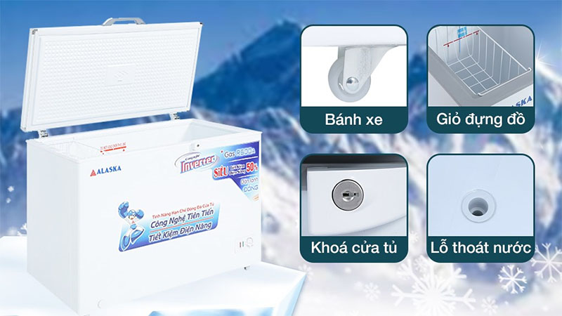 Tủ đông Inverter Alaska BD-400CI - Hàng chính hãng