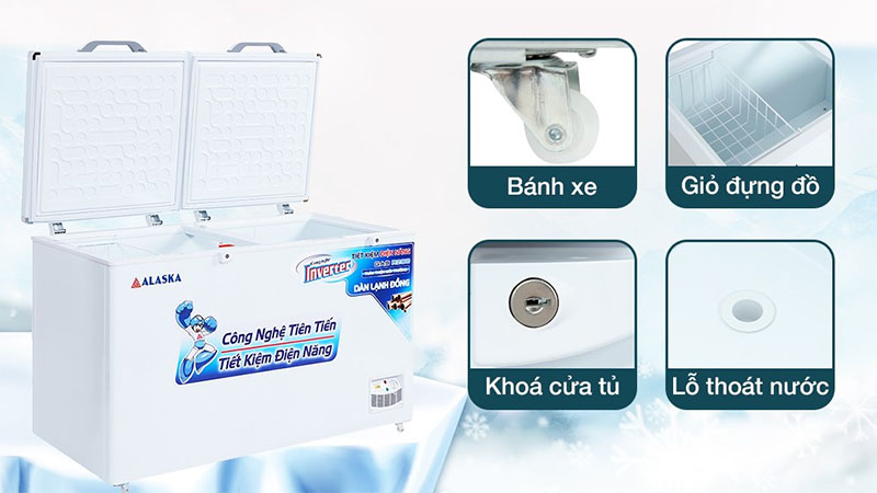 Tiện ích của Tủ đông Inverter Alaska HB-550CI
