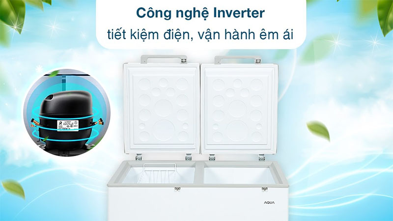 Tủ đông Inverter Aqua 295 lít AQF-C4202E - Hàng chính hãng