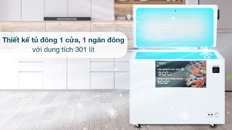 Tủ đông Inverter Aqua 301 lít AQF-C4001E - Hàng chính hãng