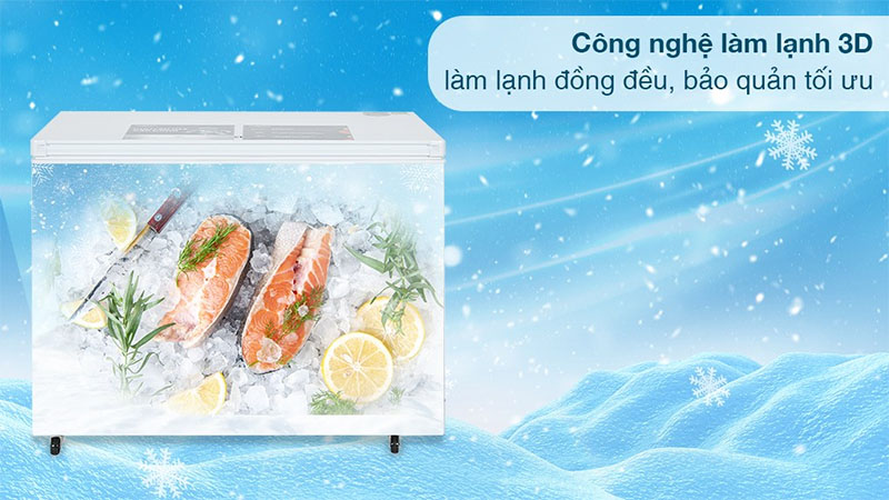 Tủ đông Inverter Aqua 301 lít AQF-C4001E - Hàng chính hãng