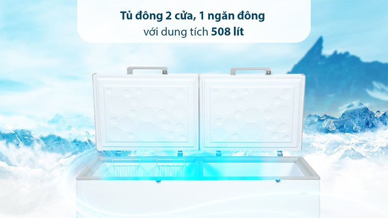 Tủ đông Inverter Aqua 508 lít AQF-C6901E - Hàng chính hãng
