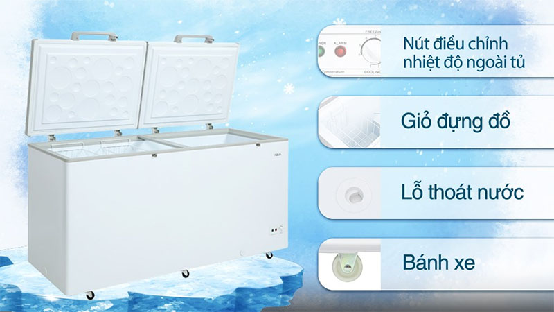Tủ đông Inverter Aqua 508 lít AQF-C6901E - Hàng chính hãng
