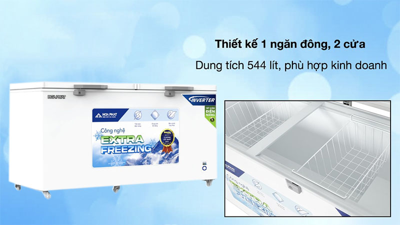 Tủ đông Inverter Hòa Phát 544 lít HPF-AD8544.1 - Hàng chính hãng