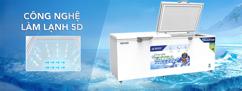 Tủ đông Inverter Hòa Phát 544 lít HPF-AD8544.1 - Hàng chính hãng