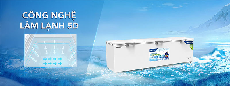 Tủ đông Inverter Hòa Phát HPF-AD81190 - Hàng chính hãng