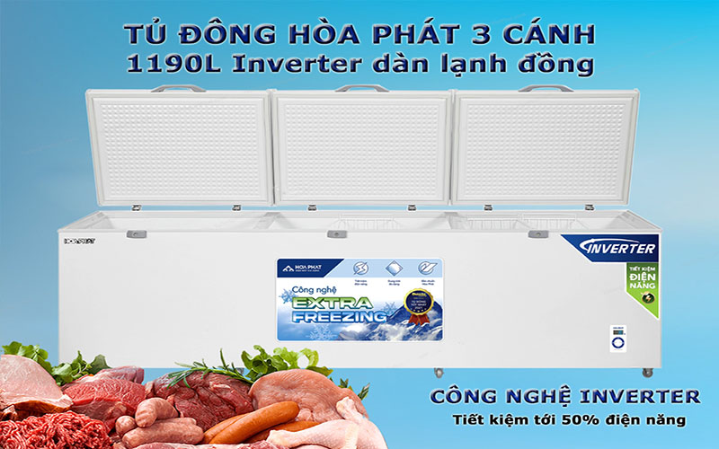 Tủ đông Inverter Hòa Phát HPF-AD81190.1 - Hàng chính hãng