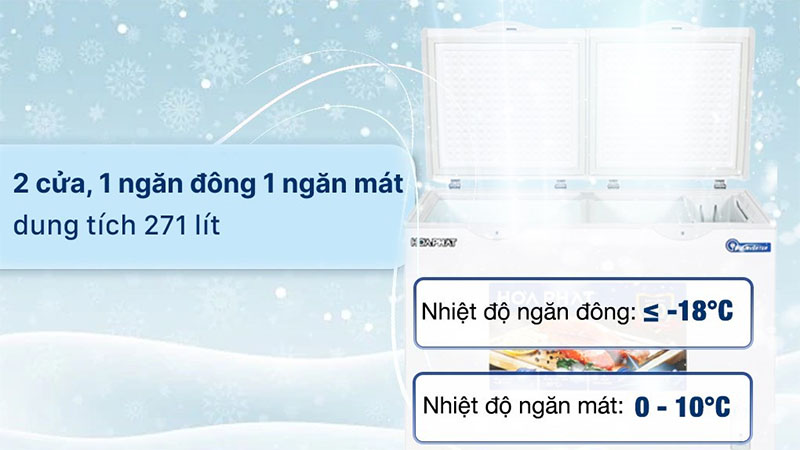 Tủ đông Inverter Hòa Phát HPF-BD8271 - Hàng chính hãng