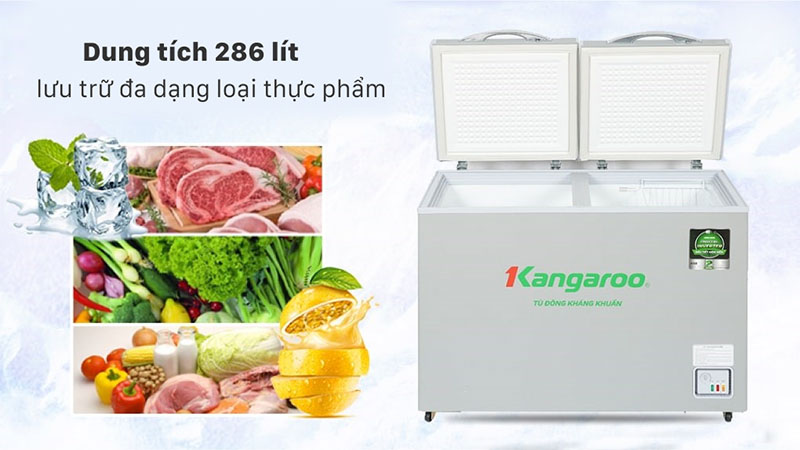 Tủ đông Inverter Kangaroo 286 lít KGFZ290IC1 - Hàng chính hãng