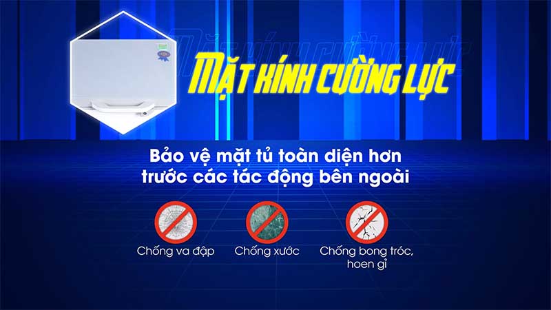 Mặt kính cường lực của Tủ đông Inverter Sanaky VH-1199HY4K 