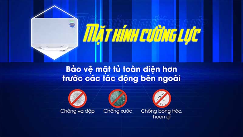Mặt kính cường lực của Tủ đông Sanaky VH-1399HY4K 