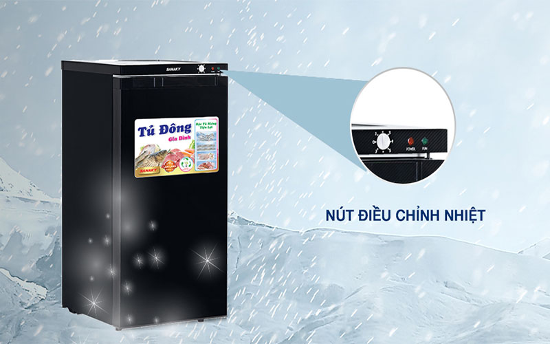 Nút điều khiển của Tủ đông đứng Sanaky VH160K