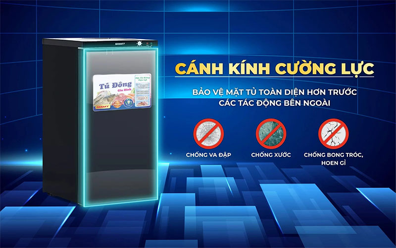 Thiết kế của Tủ đông đứng Sanaky VH160K