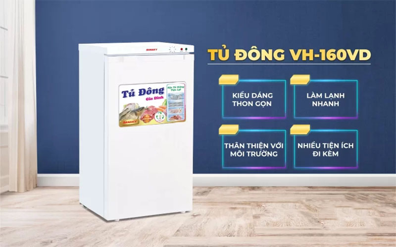 Tủ đông đứng Sanaky TD.VH160VD3 - Hàng chính hãng