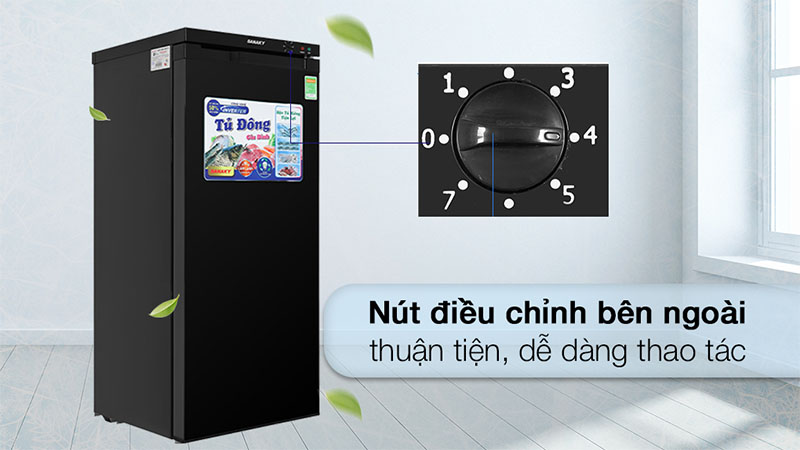 Nút điều chỉnh nhiệt độ của Tủ đông Inverter Sanaky VH-180VD3