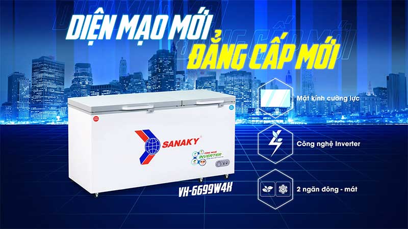 Tủ đông Sanaky VH-6699W4K - Hàng chính hãng