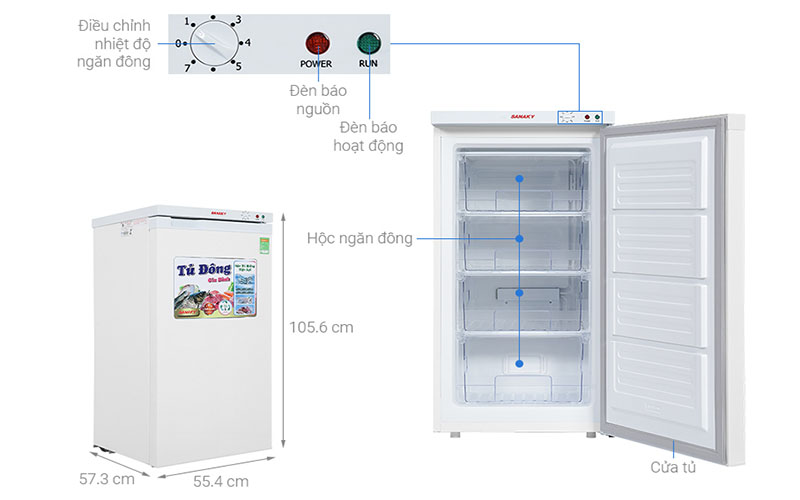 Tủ đông Sanaky TD.VH160VD - Hàng chính hãng