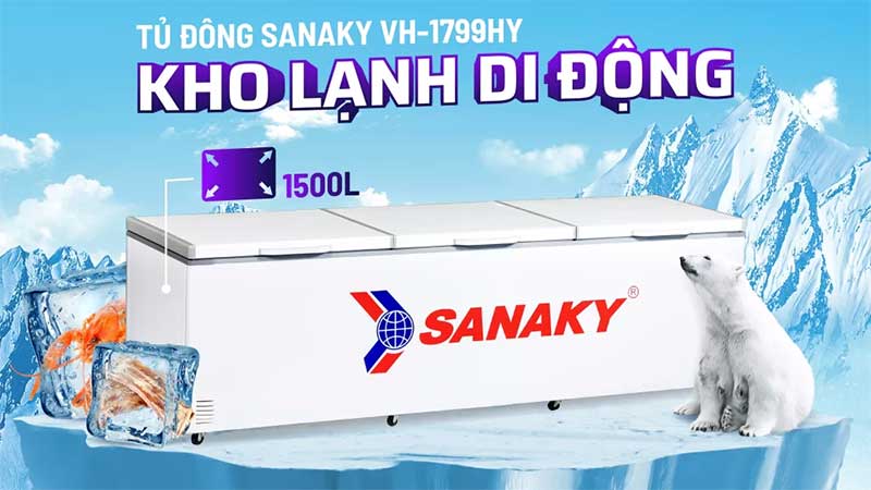 Thiết kế của Tủ đông Sanaky VH-1799HY