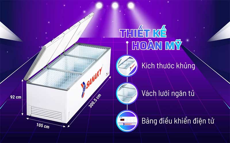 Dung tích của Tủ đông Sanaky VH-1799HY