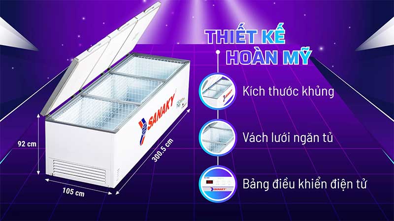 Tủ đông Inverter Sanaky VH-1799HY3 - Hàng chính hãng
