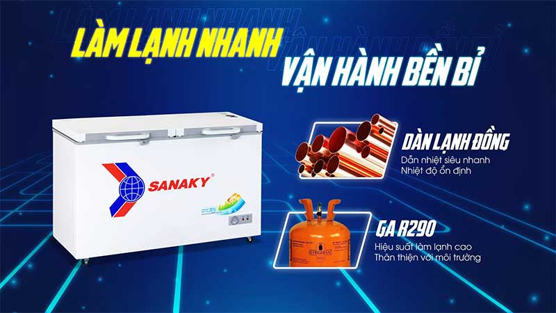 Tủ đông Sanaky VH-5699HYK - Hàng chính hãng