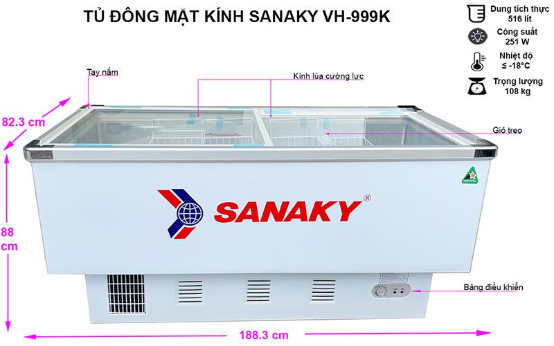 Tủ đông Sanaky VH-999K - Hàng chính hãng