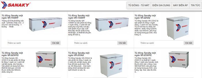 Tủ đông Sanaky VH-1368HY - Hàng chính hãng
