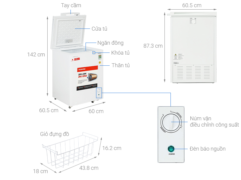 Tủ đông Toshiba GR-RC185CM-PMV(01) - Hàng chính hãng