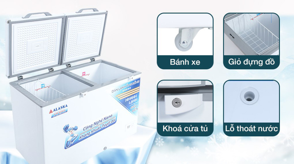 Tủ đông Alaska BCD-5068CI ( 312L ) - Hàng chính hãng