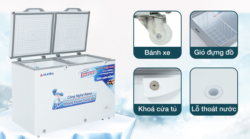 Tủ đông Alaska BCD-4568CI - Hàng chính hãng