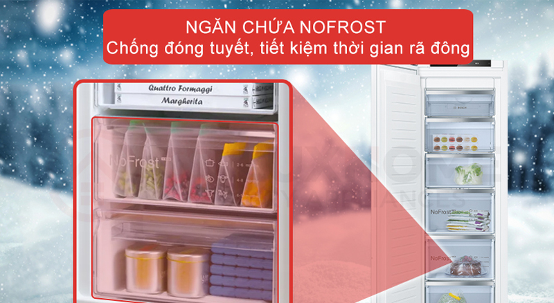 Tủ đông âm tường 212 lít Bosch GIN81ACE0 - Hàng chính hãng