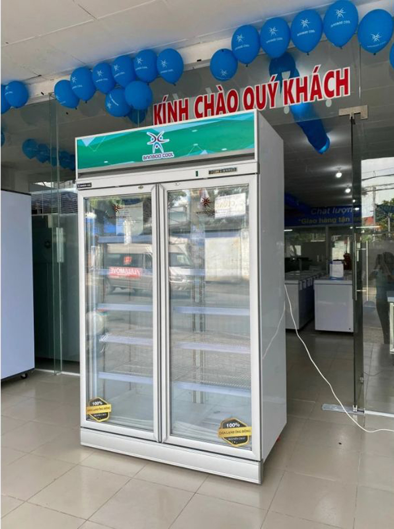 Tủ đông đứng 2 cửa kính 1200L Bamboo Cool HPDK-1200D - Hàng chính hãng