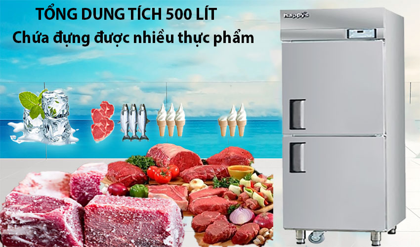 Dung tích của Tủ đông công nghiệp 2 cánh Happys HWA-25CF