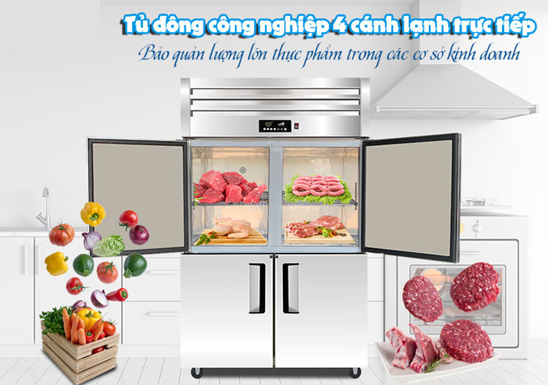 Tủ được làm từ chất liệu inox cao cấp bền chắc, chống ăn mòn 