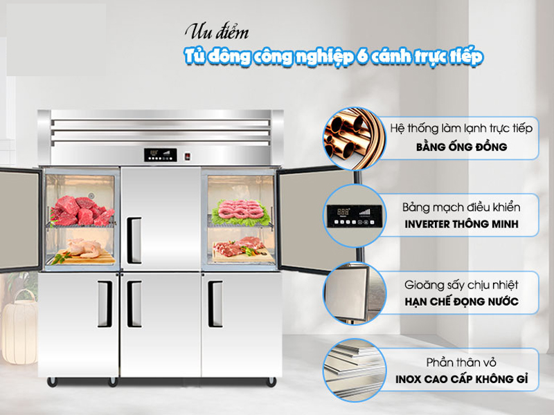 Tủ đông công nghiệp 6 cánh Fushima FSM-TD6C - Hàng chính hãng