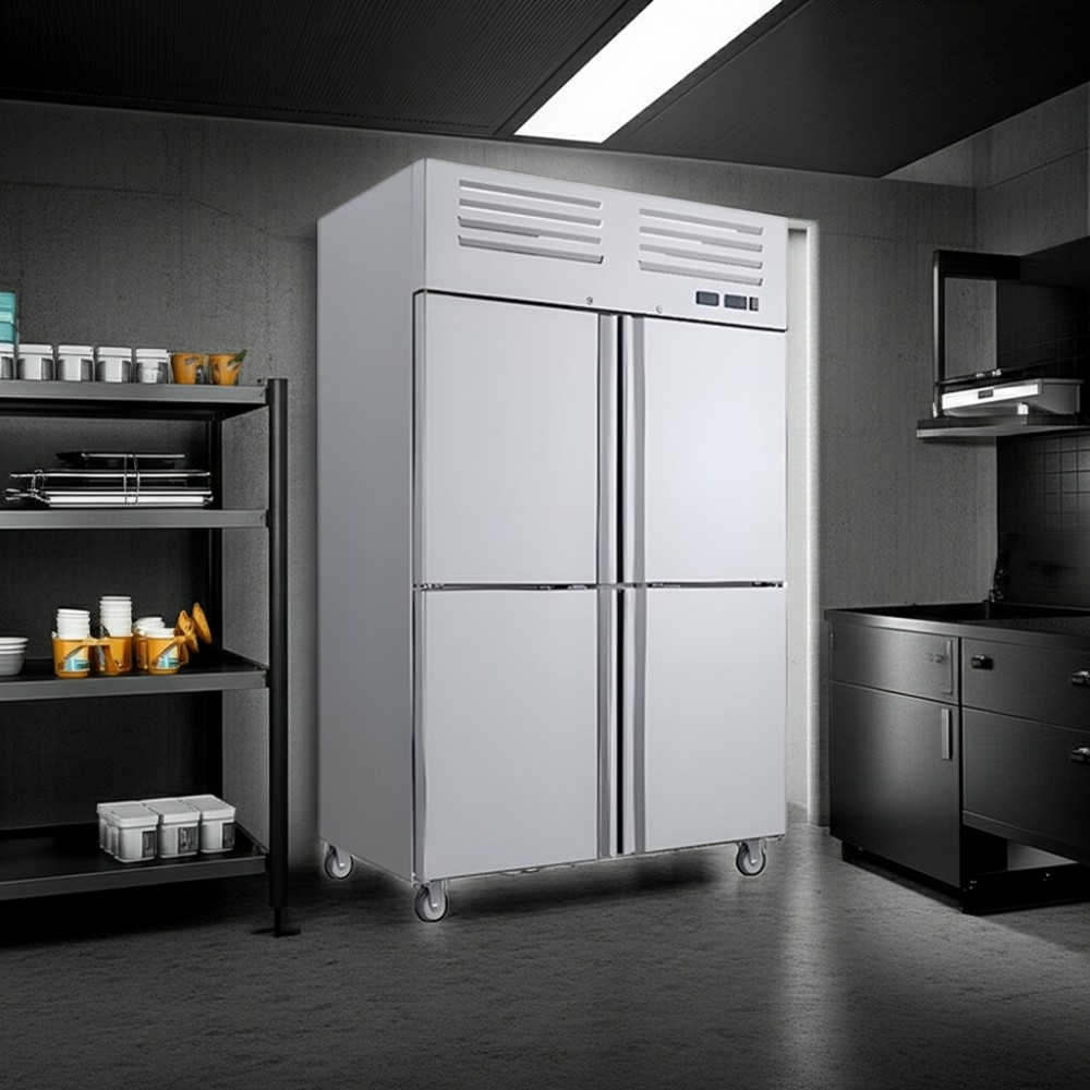 Tủ đông mát 4 cánh inox H&C CDB1.0L4ARF - Hàng chính hãng