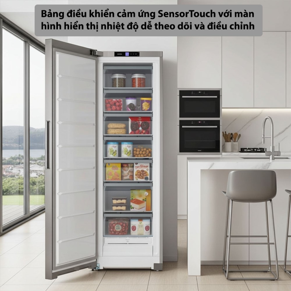 Tủ đông độc lập Miele FNS-4382DEL bảng điều khiển hiện đại dễ sử dụng
