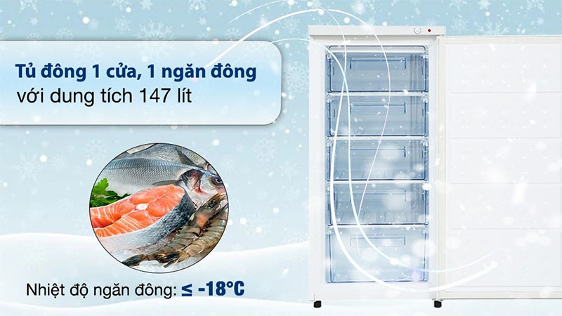 Tủ đông đứng Hòa Phát HPF-UAH6147 - Hàng chính hãng