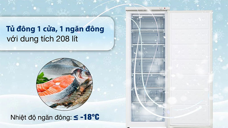 Tủ đông đứng Hòa Phát HPF-UAH6208 - Hàng chính hãng
