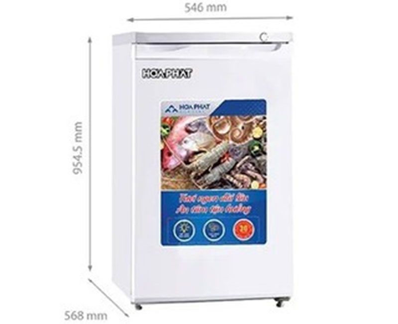 Kích thước của tủ đông đứng Hòa Phát HUF-300PR1