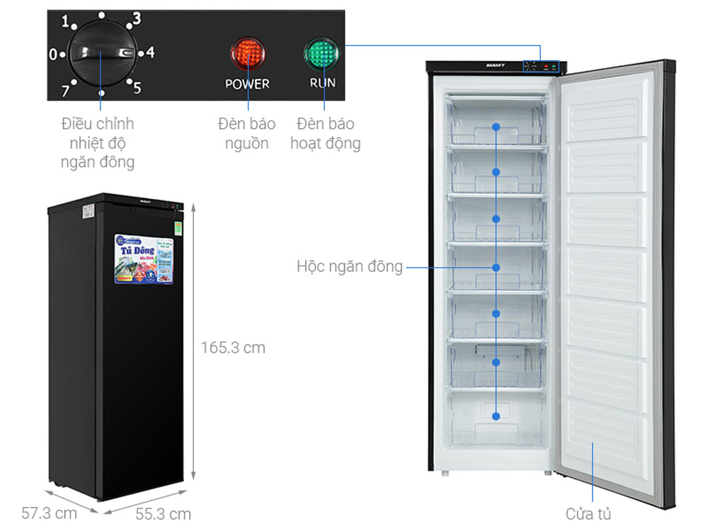 Tủ đông đứng Sanaky TD.VH-230VD3 - Hàng chính hãng